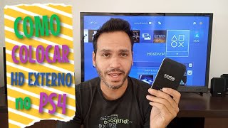 COMO COLOCAR UM HD EXTERNO NO PS4 CUIDADO COM O GOLPE DO HD EXTERNO FALSIFICADO VINDO DA CHINA [upl. by Gati]