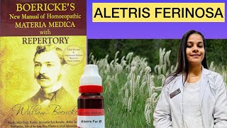 Aletris ferinosa homeopathic mother tincture in Hindi [upl. by Aynahs]