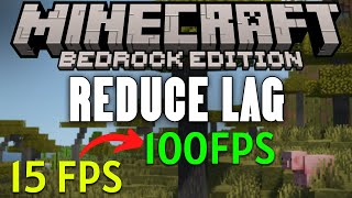 How To Reduce Lag in Minecraft Bedrock FPS Boost [upl. by Hachmin]