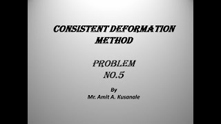 Consistent Deformation Method Eg5 [upl. by Michiko]