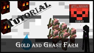 GOLD AND GHAST FARM TUTORIAL  WORLD DOWNLOAD [upl. by Ainimre]