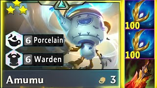 01 Chance To Kill This Amumu ⭐⭐⭐ 6 Warden 6 Porcelain Amumu 3 Star  TFT SET 11 [upl. by Powder59]