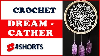 Crochet DOILY dreamcatcher shorts  EASY FREE doily pattern  beginner friendly dream catcher [upl. by Pieter724]