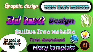 How to Create Pro 3D Text TUTORIAL [upl. by Arriaet]