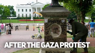 Graffiti after the Gaza Protest at the White House [upl. by Terraj638]