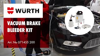 Wurth Vacuum Brake Bleeder Kit  Würth Malaysia [upl. by Llenal]