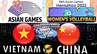 VIETNAM vs CHINA │ ASIAN GAMES 2023 WOMENS VOLLEYBALL Live Score [upl. by Nuahsal]