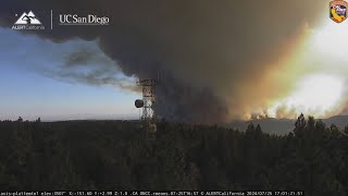 Large wildfire creates swirling vortex in California [upl. by Kazim]