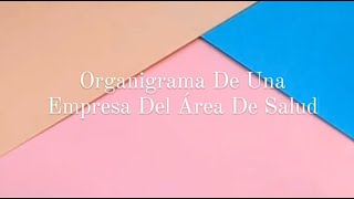 Organigrama de una empresa del área de la salud [upl. by Aneekan]