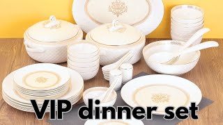 Clay Craft Fine CeramicPremium Ripple FloralDinner Set of 40 Pieces 22K Gold Jaisalmer for [upl. by Fedirko]