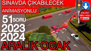 ÖNEMLİ 2023 ARALIK 2024 OCAK EHLİYET SINAV SORULARI EHLİYET SINAV SORULARI 2023 EHLİYET SINAVI [upl. by Grey]