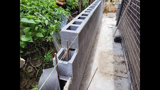 Besser Block Retaining wall  part 02 landscape design retaining wall retaining wall structure [upl. by Aissatan]