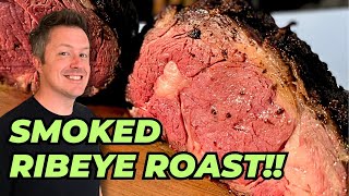 Perfectly Smoked RIBEYE ROAST  Pellet Grill Boneless Prime Rib Roast [upl. by Eendys]