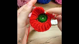 Crochet flower online explanation with different techniques crochet knitting [upl. by Jacobson]