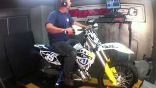 2014 Husqvarna TC 125 twostroke on dyno [upl. by Giliane798]