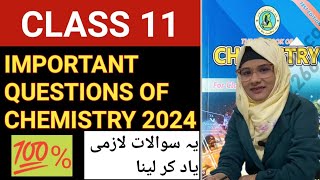 Class 11 Chemistry Important Questions For Exam 2024 Important Topics Of Chemistry XI [upl. by Maloney]