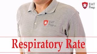 How to Count a Respiratory Rate  EMTprepcom [upl. by Ahsiadal652]