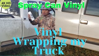 Vinyl wrapping my Truck DIY spray RustOleum Automtive Vinyl wrap Sprayable Peelable Vinyl Wrap [upl. by Kamaria]