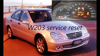 w203 C180 طريقة اعادة ظبط عداد الصيانة في [upl. by Retloc]