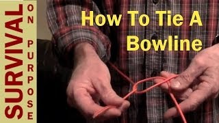 How To Tie A Bowline  Survival Knots  Boy Scout Knots [upl. by Supple]