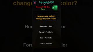 How can you quickly change the font color  ExcelTips ExcelTricks ExcelQuiz ExcelTraining [upl. by Sonny]