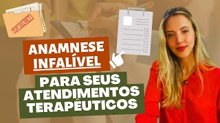 Como fazer uma anamnese terapêutica O que deve constar na anamnese de Naturopatia [upl. by Sibelle]