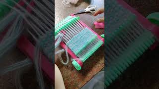 The technique of interlacing yarn with a needle reminiscent of ancient cloth weaving methods [upl. by Taryne]