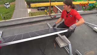 DIY Zelf je zonnepanelen plaatsen plat dak met Easykit [upl. by Phipps]