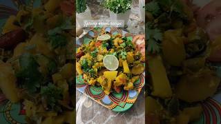 Spring Onion Aloo ki Sabzil Hare Pyaz ki Sabji shorts food sabji shortsfeed ytshorts asmr yt [upl. by Arahsit]