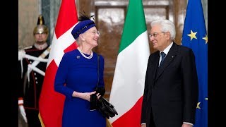 Incontro del Presidente Mattarella con SM Margherita II Regina di Danimarca [upl. by Enelam53]