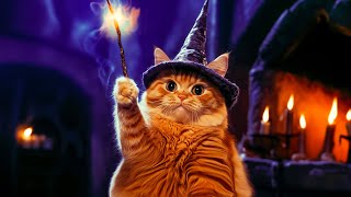 Best Halloween Background Music 2024 🎃 Cute Witch Cat Come To You 👻🎶 [upl. by Adrahs]