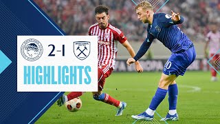 Olympiacos FC 21 West Ham  UEFA Europa League Highlights [upl. by Julissa]