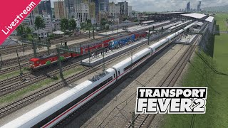 Twitch  TpF2  Passt der ICE4 zwölfteilig in die Bahnhöfe der Linie transportfever2 [upl. by Adamik263]