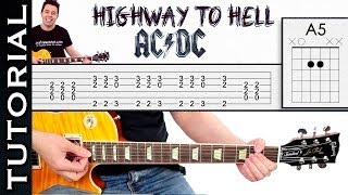 Como tocar Highway To Hell de AC DC tutorial fácil para cualquier guitarra [upl. by Alleunamme393]