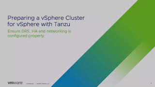 Quick Bytes 1  Configuring a vSphere Cluster for vSphere with Tanzu [upl. by Pierre]