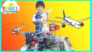 Fast Lane Multi Level Airport Playset with Disney Cars Toys [upl. by Bartholomeo]