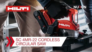 Hilti Nuron SC 4 MR22 Cordless Circular Saw  Features and Benefits [upl. by Okomom]