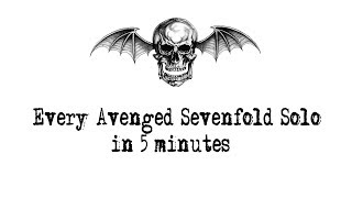 Every Avenged Sevenfold Solo in 5 minutes [upl. by Lowenstern]