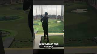 Condoleezza Rice tries TopGolf 🇺🇸 [upl. by Niwhsa]