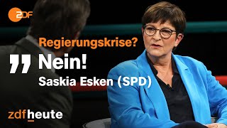 Stecken wir in einer Regierungskrise SPDChefin verneint  Markus Lanz vom 05 Dezember 2023 [upl. by Nylrahc]