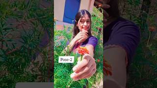 girls cute poses in nature🌻🌿nature posesgirls snapchat posesshorts poses [upl. by Aikemit]