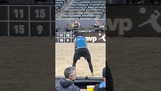 4 to 5 in 3rd Set Theo Brunner Trevor Crabb v Miles Partain Andy Benesh beachvolleyball [upl. by Mall]