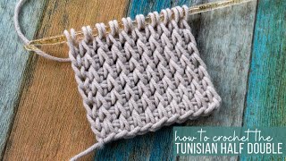 Tunisian Half Double Stitch Tutorial [upl. by Aneema]