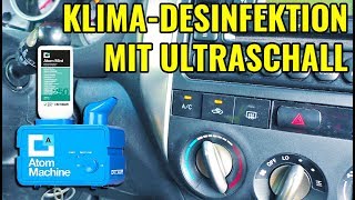 ULTRASCHALL KLIMADESINFEKTION MIT VERNEBLER  Flush Smelly AC System with Ultrasonic Nebulizer [upl. by Vinay]