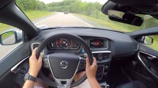 Driving the 2017 Volvo V40 T5 on the Volvo Demo Track 245hp pocket rocket [upl. by Lindon255]