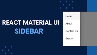 How to create React Material UI Sidebar using Drawer [upl. by Nhor]