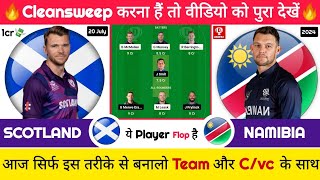 SCO VS NAM DREAM11 PREDICTION TODAY ICC CWC LEAGUE 2 ODI MATCH SCOTLAND VS NAMIBIA DREAM11 TEAMgl [upl. by Tihw]