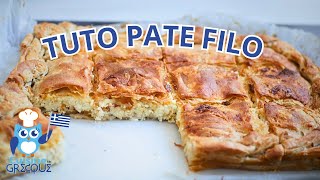 TUTO  PATE FILO MAISON  Cuisine à la grecque [upl. by Sulecram]