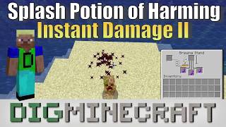 Splash Potion of Harming Instant Damage II in Minecraft [upl. by Asseniv]