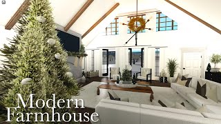 Luxury Winter House Bloxburg Speedbuild [upl. by Shawna]